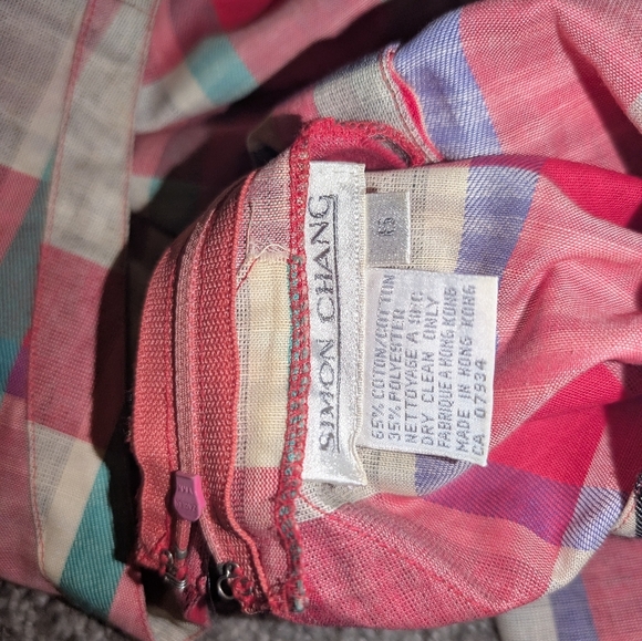 Vintage 1980s Does 50s Simon Chang Plaid Dress – Multicolor, Fit & Flare, Size 6 - Picture 7 of 8